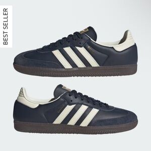 Adidas Dark Blue and Off-White Sneakers